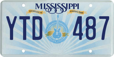 MS license plate YTD487