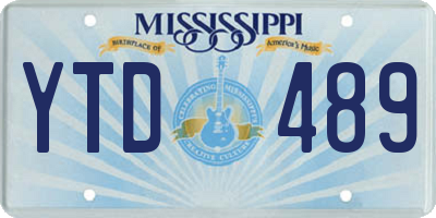 MS license plate YTD489
