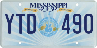 MS license plate YTD490
