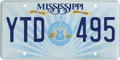 MS license plate YTD495