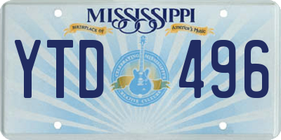 MS license plate YTD496