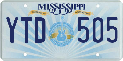 MS license plate YTD505