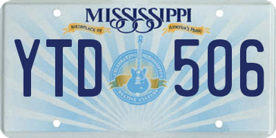 MS license plate YTD506