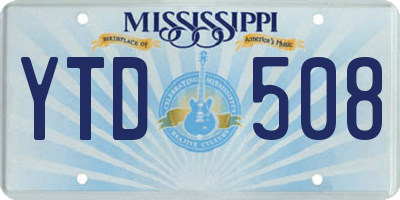 MS license plate YTD508