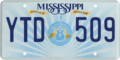 MS license plate YTD509