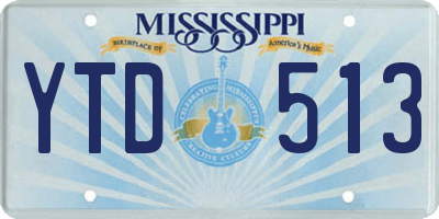 MS license plate YTD513