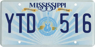 MS license plate YTD516