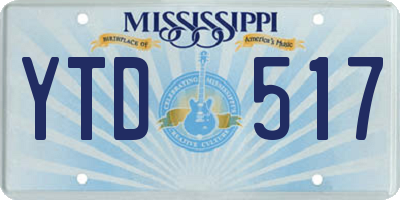 MS license plate YTD517