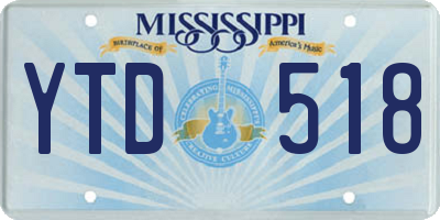 MS license plate YTD518