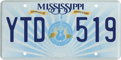 MS license plate YTD519
