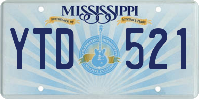MS license plate YTD521