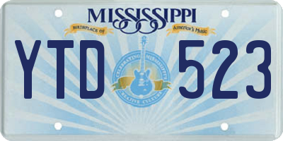 MS license plate YTD523
