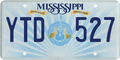 MS license plate YTD527