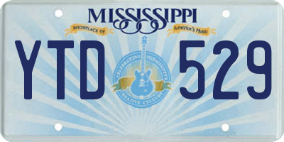 MS license plate YTD529