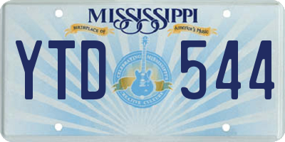 MS license plate YTD544