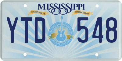 MS license plate YTD548