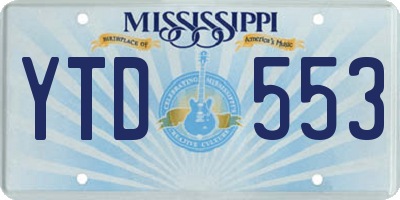 MS license plate YTD553