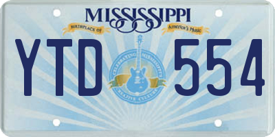 MS license plate YTD554