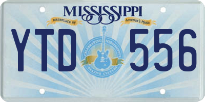 MS license plate YTD556