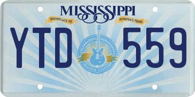 MS license plate YTD559