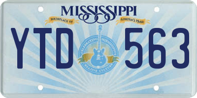 MS license plate YTD563