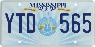 MS license plate YTD565