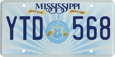 MS license plate YTD568