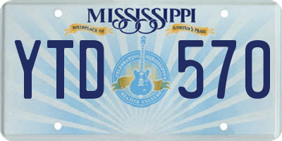MS license plate YTD570