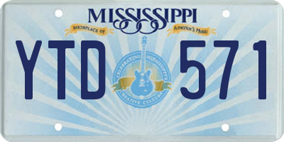 MS license plate YTD571