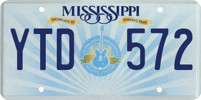 MS license plate YTD572