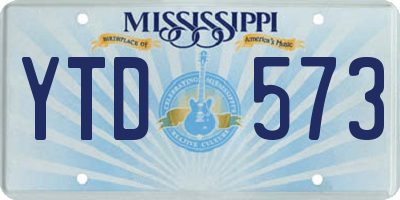 MS license plate YTD573