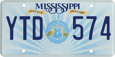 MS license plate YTD574