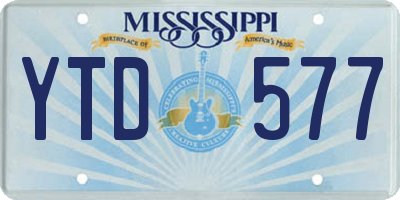 MS license plate YTD577