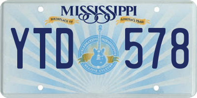 MS license plate YTD578