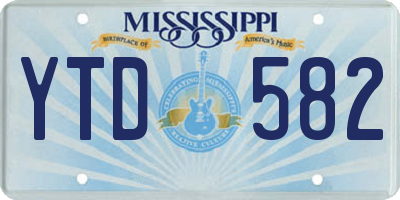 MS license plate YTD582