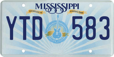 MS license plate YTD583