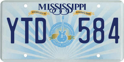 MS license plate YTD584