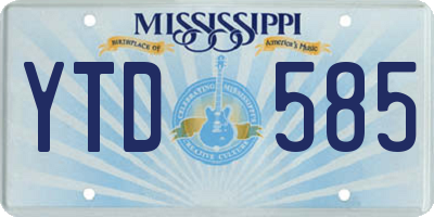 MS license plate YTD585