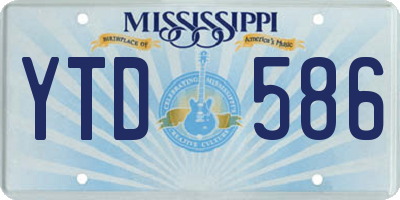 MS license plate YTD586