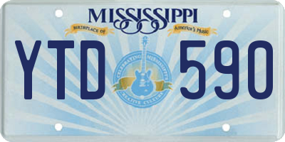 MS license plate YTD590
