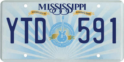 MS license plate YTD591