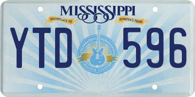 MS license plate YTD596