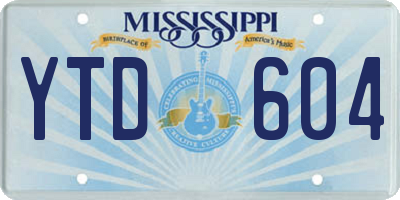 MS license plate YTD604