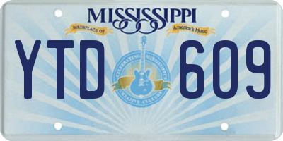 MS license plate YTD609