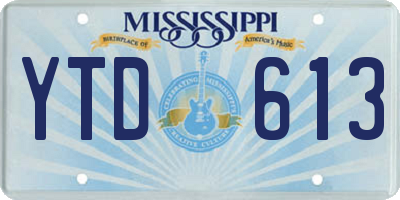 MS license plate YTD613