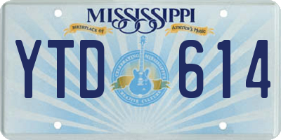 MS license plate YTD614