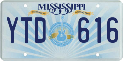 MS license plate YTD616