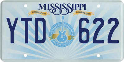 MS license plate YTD622