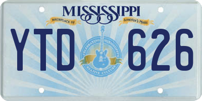 MS license plate YTD626
