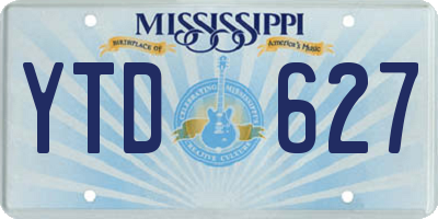 MS license plate YTD627